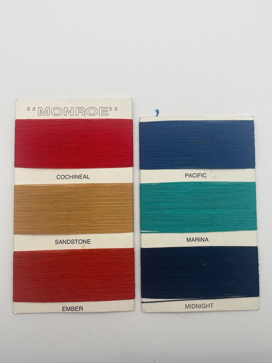 Thread Cards Samples Plain Cotton, Thread, 2 Sample Cards - Etsy