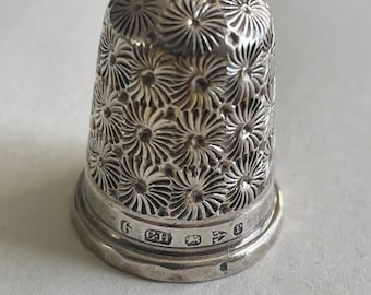Antique Sterling Silver Thimble: 1898 Charles Horner, Chester Hallmarked