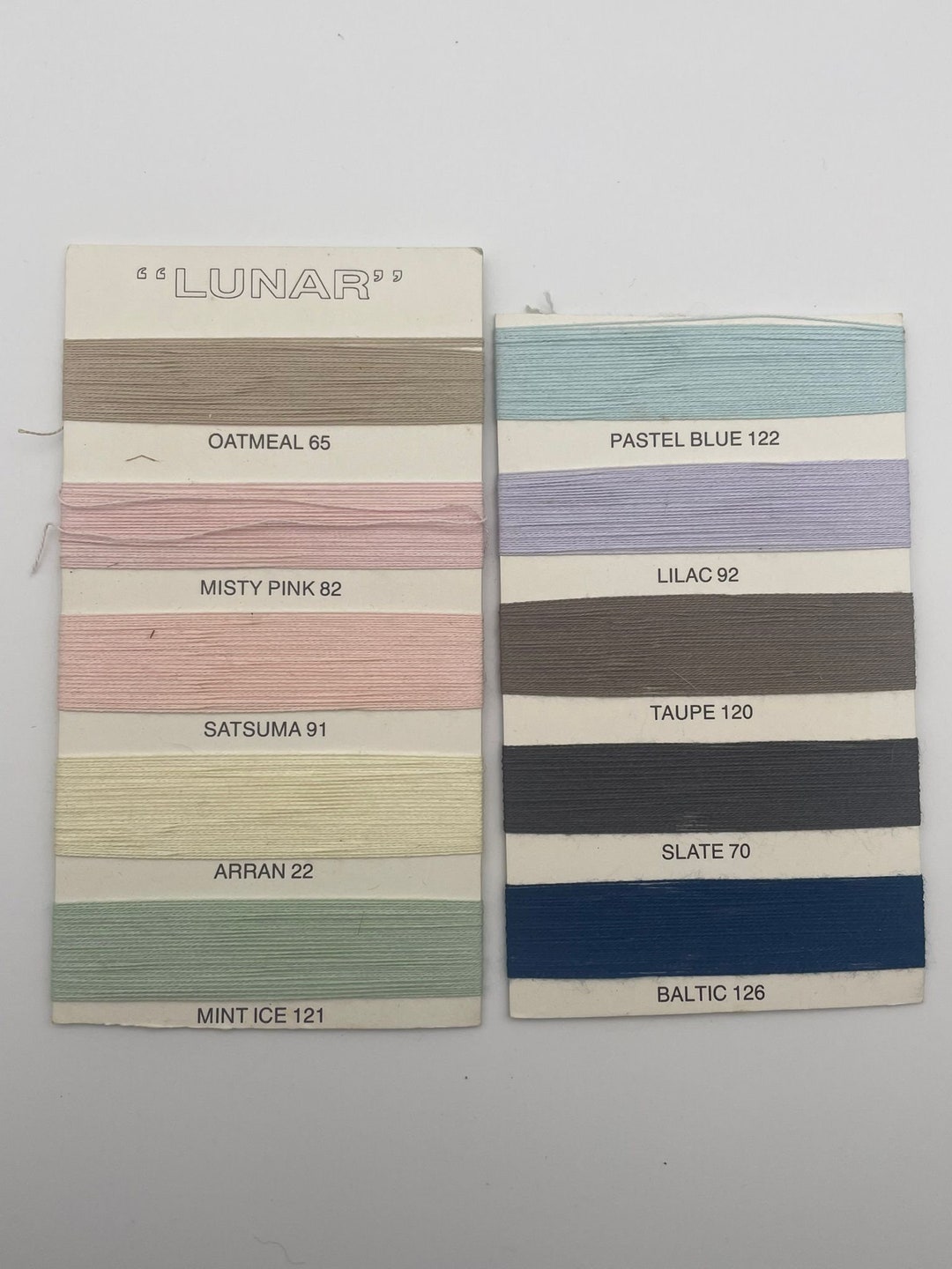 Exam Paper Thread Plain Cotton, Thread, 2 Sample Cards - Etsy