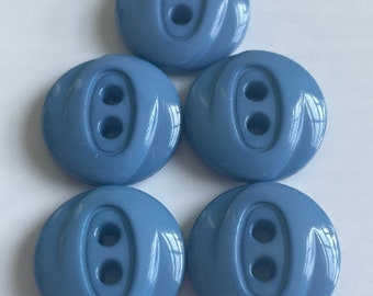 botones azules, juego de 5, 1,4 cm de ancho
