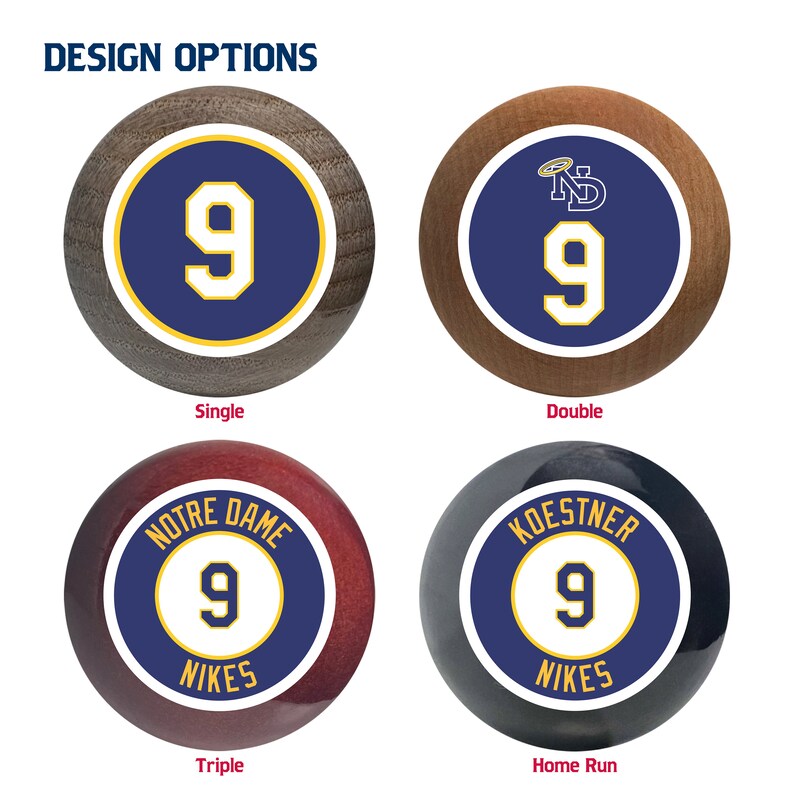 Custom Baseball Bat Knob Decal Personalized and Made to Order With