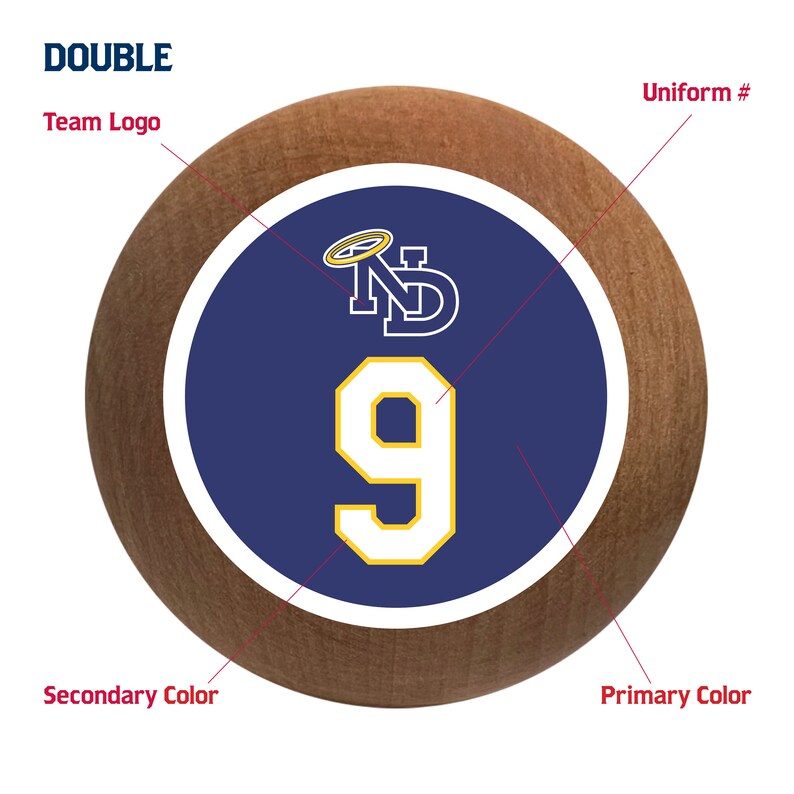 Custom Baseball Bat Knob Decal Personalized and Made to Order With