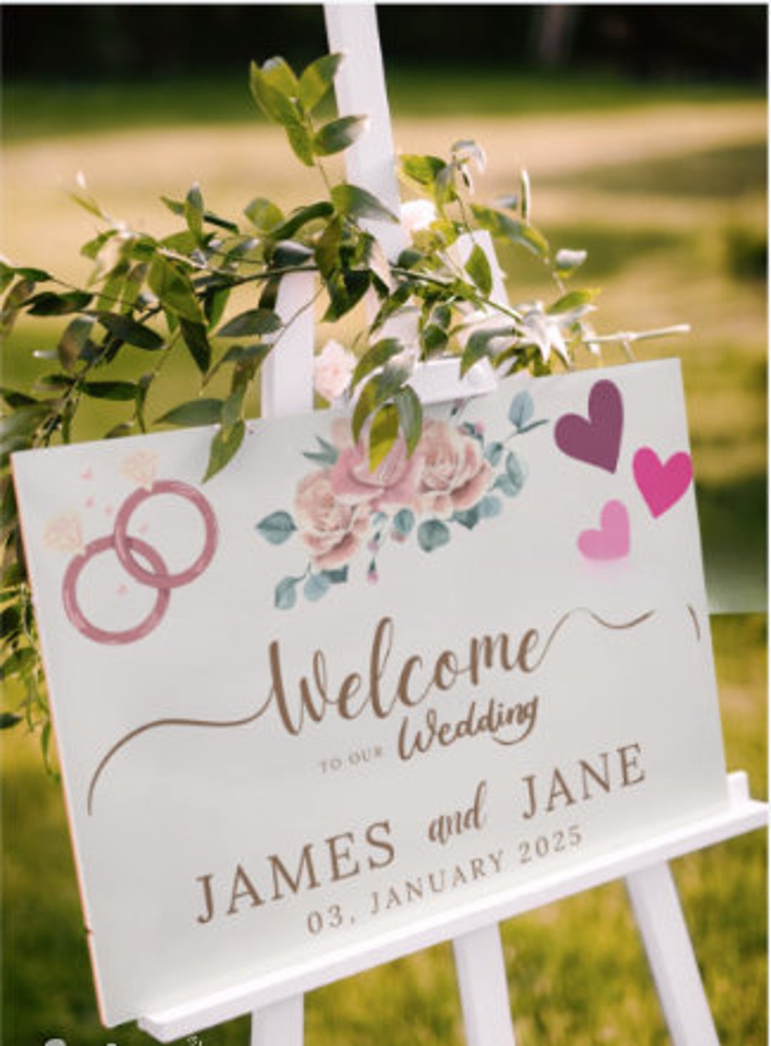 Wedding Welcome Sign Template | Minimalist Wedding Welcome Sign ...