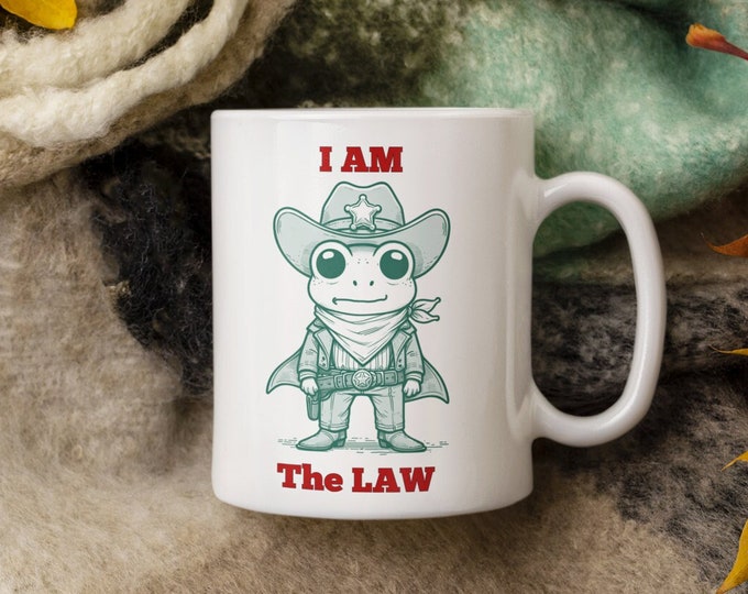 Cowboy Frog Coffee Mug, Sarcastic Meme Gift