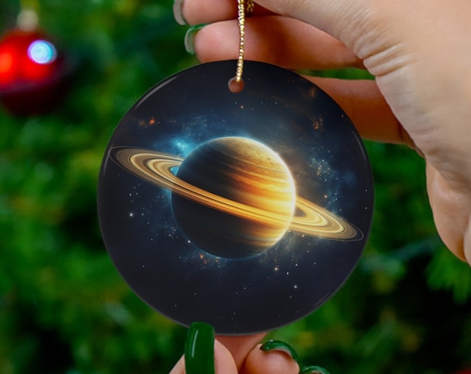 Planet Saturn Ornament, Saturn Decorative Ornament, Solar System Christmas Ornament, Science Teacher Gift, Astronomy Lover Gift