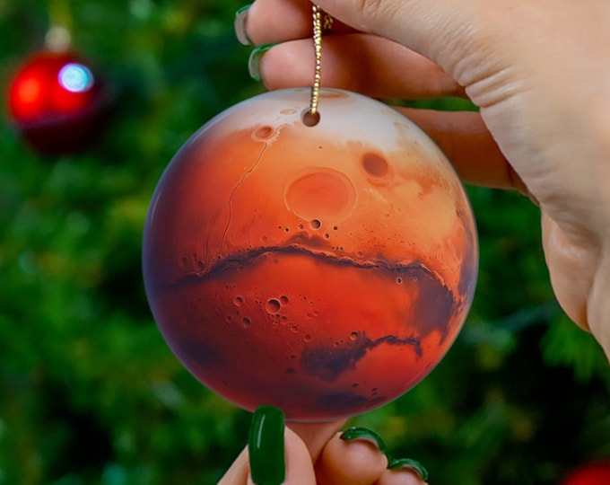 Mars Ornament, Planet Mars Christmas Ornament, Mars Lover Gift, Solar System Gift, Science Teacher Gift, Astronomy Gift, Astrology Gift
