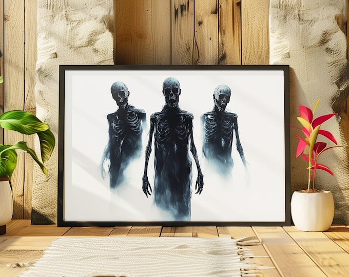 Witchy Ghost Print, Spooky Halloween Wall Art (Digital Download)