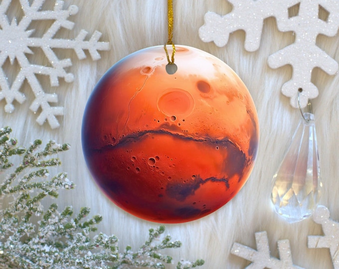 Mars Ornament, Planet Mars Christmas Ornament, Mars Lover Gift, Solar System Gift, Science Teacher Gift, Astronomy Gift, Astrology Gift