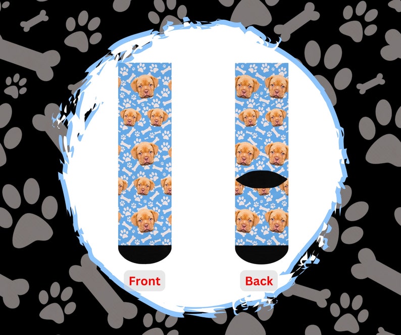 Personalized Dog Socks, Custom Dog Face Socks, Dog Owner Gift, for Dog