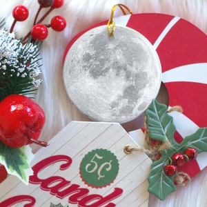 Full moon christmas ornament