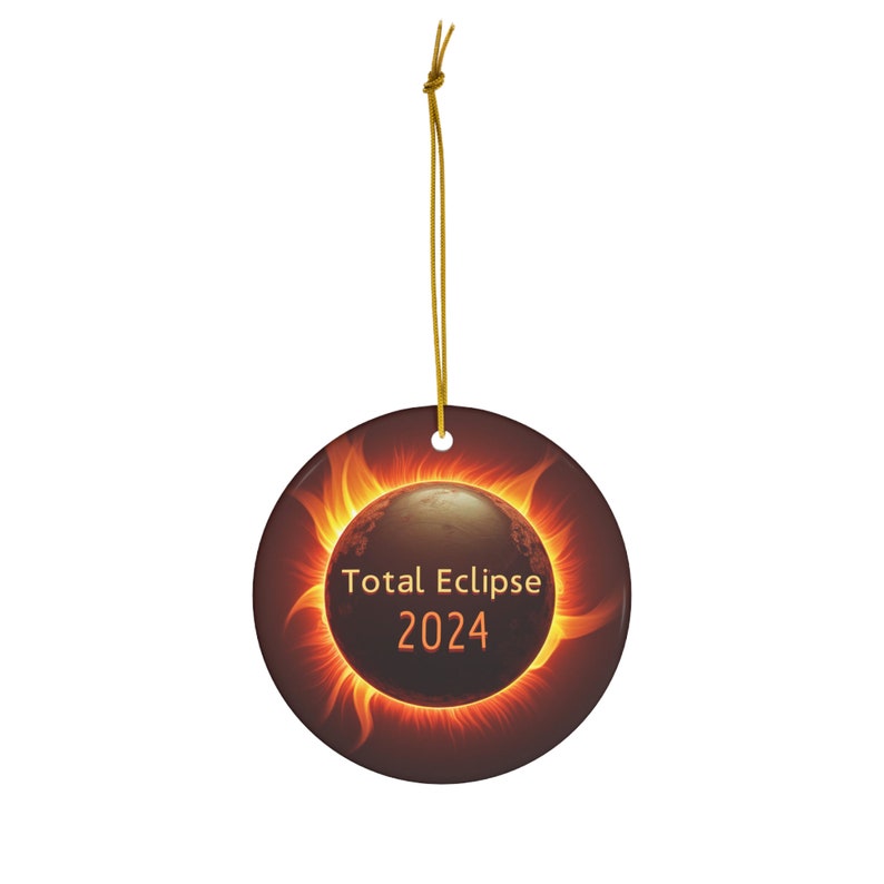 Total Eclipse Ornament, 2024 Eclipse Memorabilia Christmas Ornament