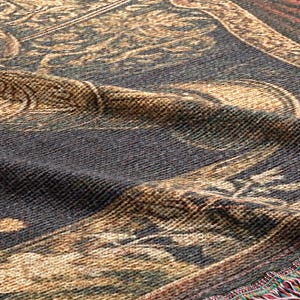 Medieval knight frog lover woven tapestry blanket decor