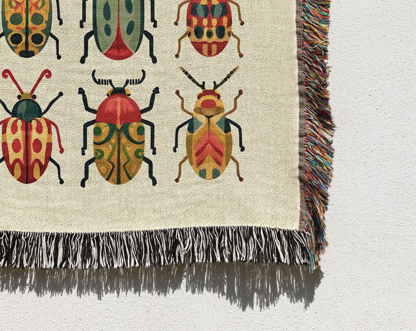 Insect Pattern Throw Beetle Tapestry Blanket, Cottagecore Woven Throw, Insect Decor - Etsy