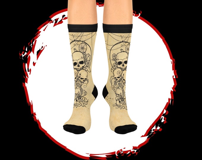 Witchy Tarot Socks, Tarot Halloween Socks Gift, Witchy Cottagecore Gift Socks, Socks for Halloween, Tarot Lover Gift, Witchy Goblincore Gift