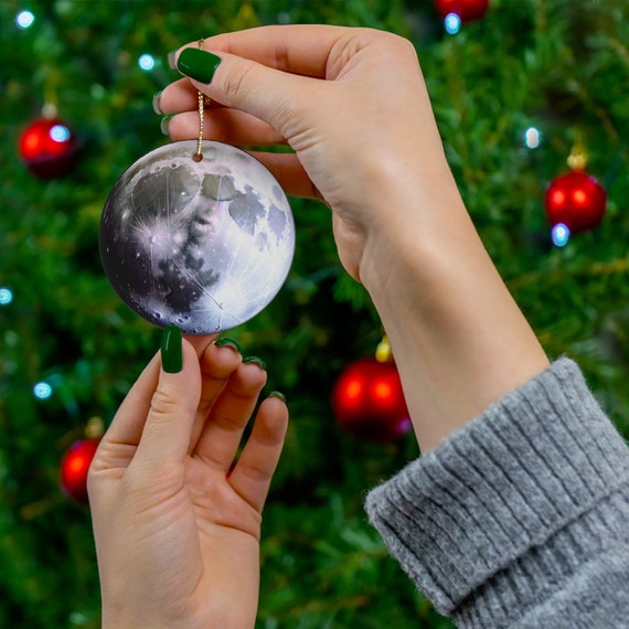 Moon Ornament, Full Moon Christmas Ornament, Moon Lover Gift, Moon