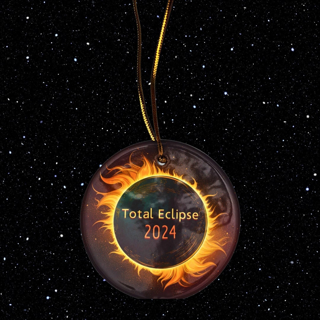 Total Eclipse Ornament, 2024 Eclipse Memorabilia Christmas Ornament