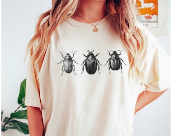 Maglietta Comfort Colors Beetle, maglietta Grunge Dark Academia Entomology