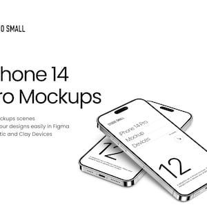 iPhone 14 Pro testmodellen, Figma-sjabloon, UI-ontwerp, mobiele testmodellen, mobiele app-presentatie, Figma-componenten, minimale moderne apparaatmodellen