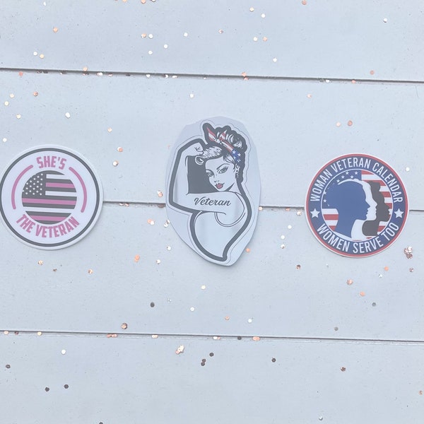 Women Veteran Sticker - Celebrating the Strength and Service