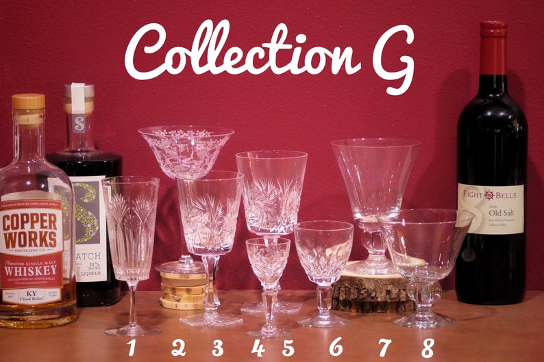 Vintage Cocktail Glasses Mixed Set Etsy