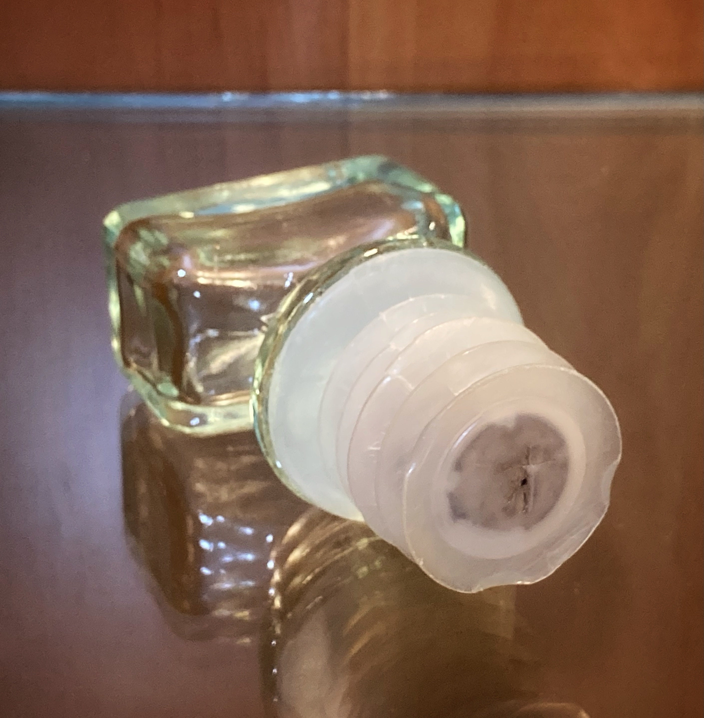 Vintage Recycled Glass Block Decanter Etsy