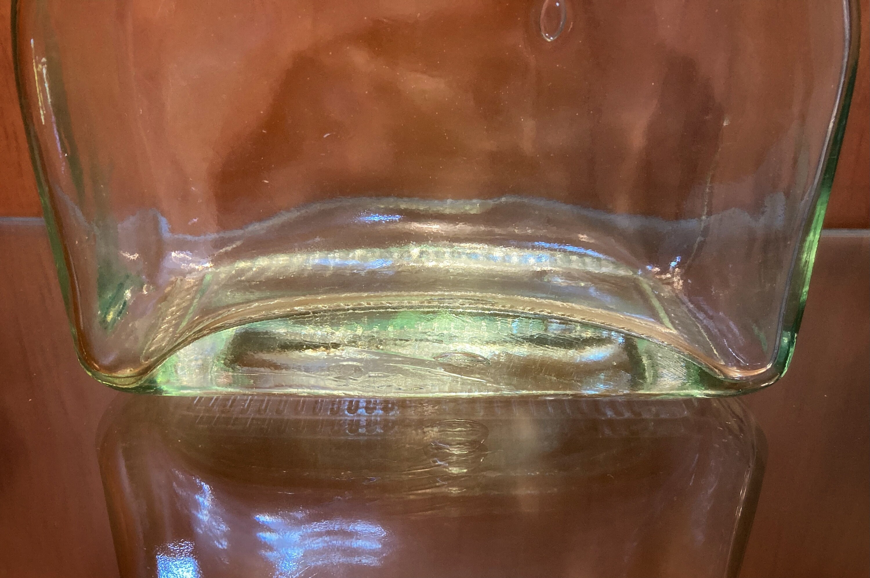 Vintage Recycled Glass Block Decanter Etsy