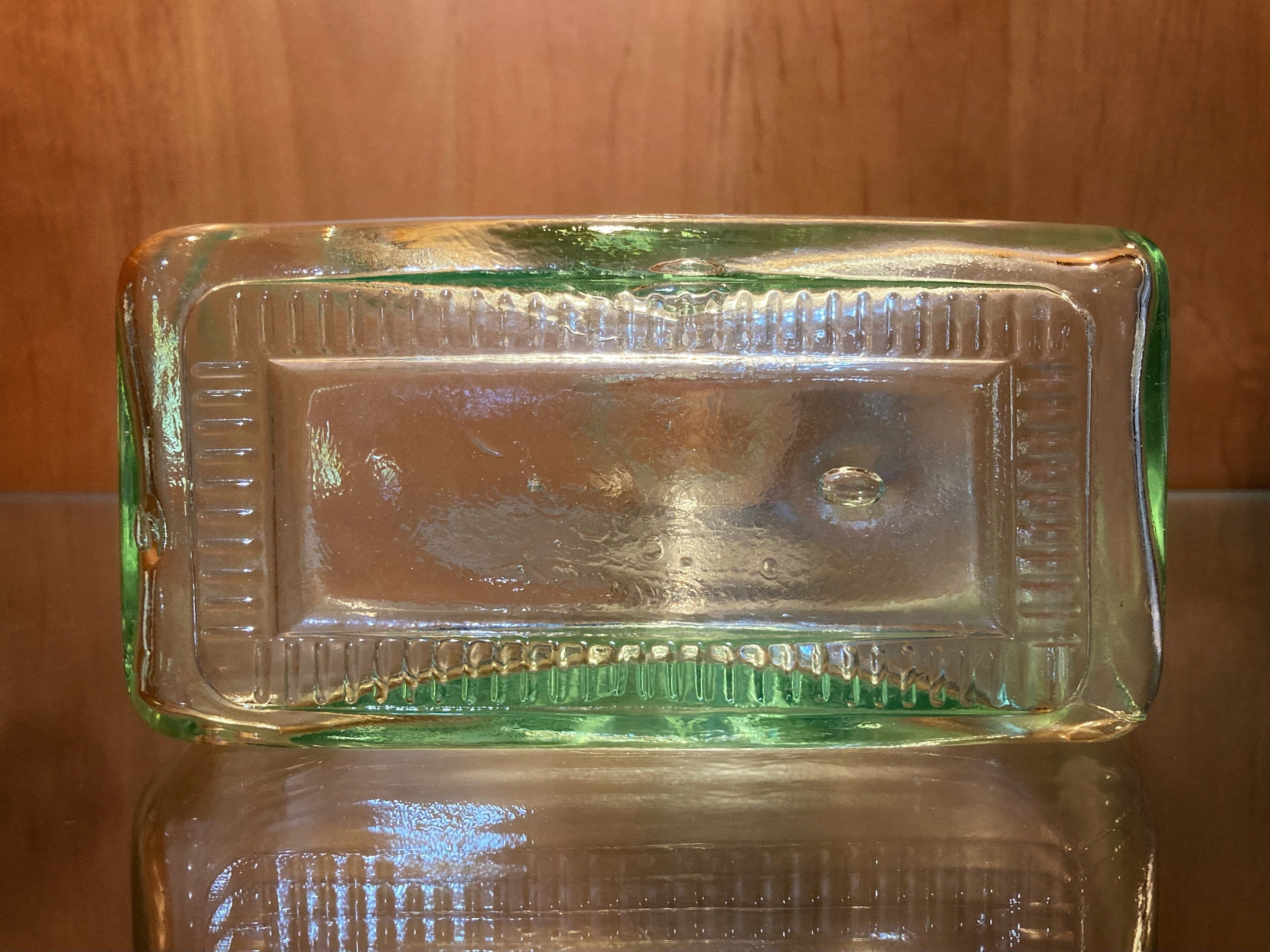 Vintage Recycled Glass Block Decanter Etsy