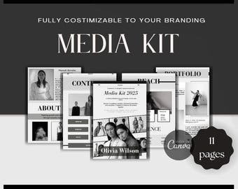 11-Page Media Kit Template | Canva Editable Branding (PDF)