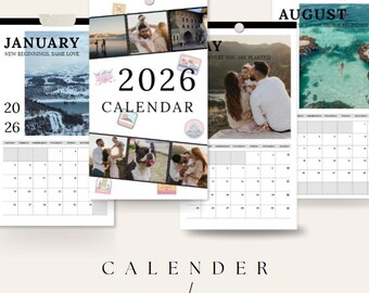 2026 Printable Calendar | Family & Travel Planner | Colorful Monthly and Yearly Design | Instant Download