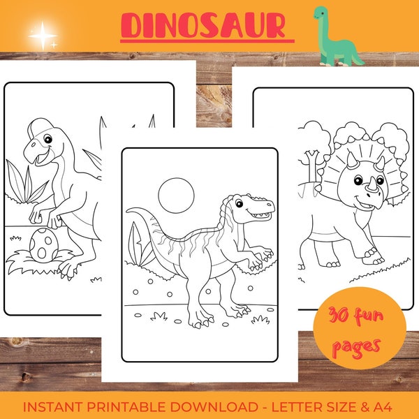 Dinosaur Coloring Pages for Boys and Girls, Dinosaur Birthday Party Teens & Kids Activity, Birthday Party Dragon coloring for Children’s