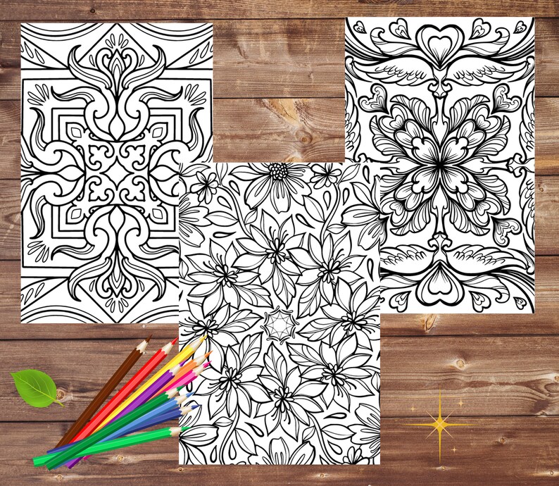 Patterns Galore Printable Coloring Page Adults & Kids Coloring Book