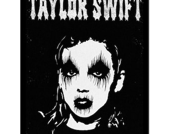 Wydruk artystyczny T Swift z epoki black metalu, 8" x 10" lub 11" x 14"
