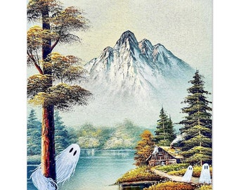 Nawiedzona scena alpejska Wydruk artystyczny, 8" x 10"