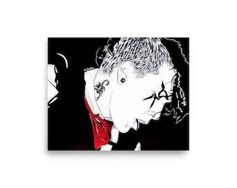 Plakat zespołu Emo Music Frank Iero, wydruk artystyczny, fan art, 8x10