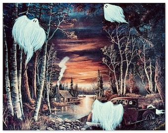 Wydruk artystyczny „Nawiedzona chata”, 8" x 10" lub 11" x 14"