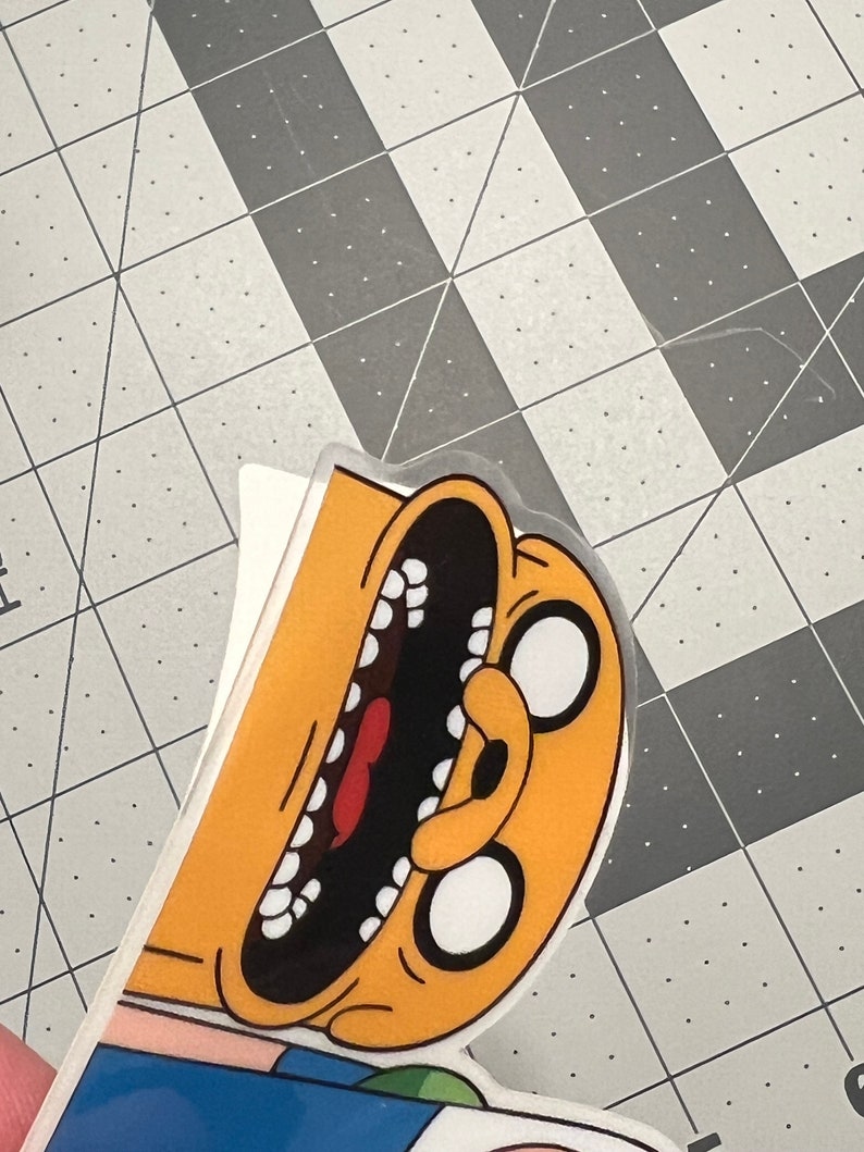 Jake Window Adventure Time Shocked Finn and Jake Window Clear Vinyl Sticker - Etsy