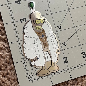 Futurama Bender metallic vinyl sticker