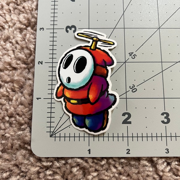 Shy guy super Mario vinyl sticker