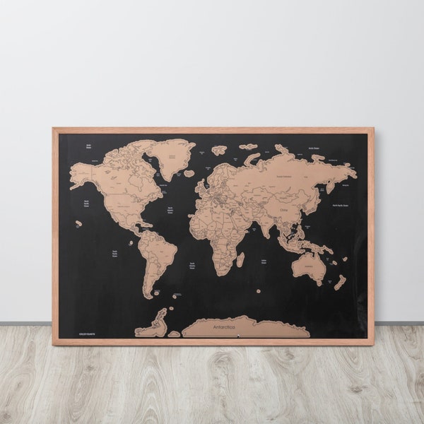 World Scratch Off Map | World Traveler | World Map Poster | Valentines Day Gift | Gift for Husband | International Map | Couples Gift