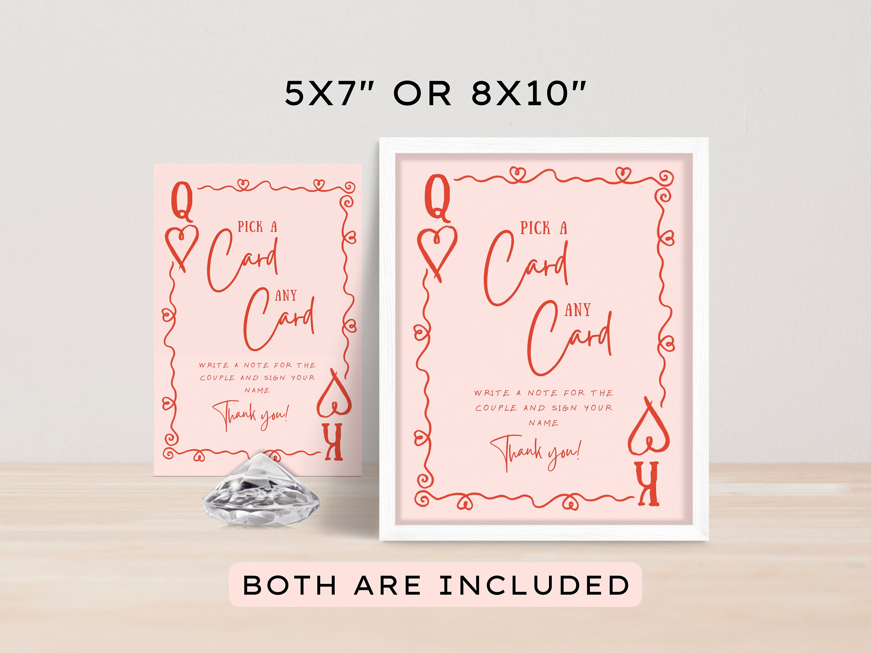 Playing Cards Wedding Guest Book Sign | Personalized Editable Custom ...
