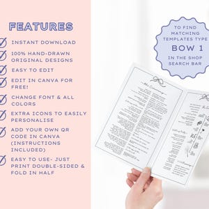 Catholic Wedding Nuptial Mass Folded Program With Timeline | Black ...