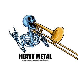 Trombone Sticker: Heavy Metal
