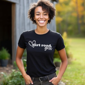 Country Girl T-Shirt, Small Town Girl Gift, Heart Shirts for Women