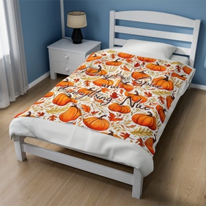 Pumpkin Spice and Everything Nice Plush Blanket
