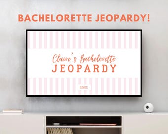 Bachelorette Party Jeopardy Game I Canva Powerpoint, Bridal Party, Bachelorette Trivia