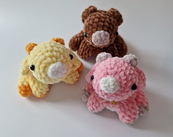 Entzückende gehäkelte Kuh & Bär, handgemachtes Plüsch Amigurumi