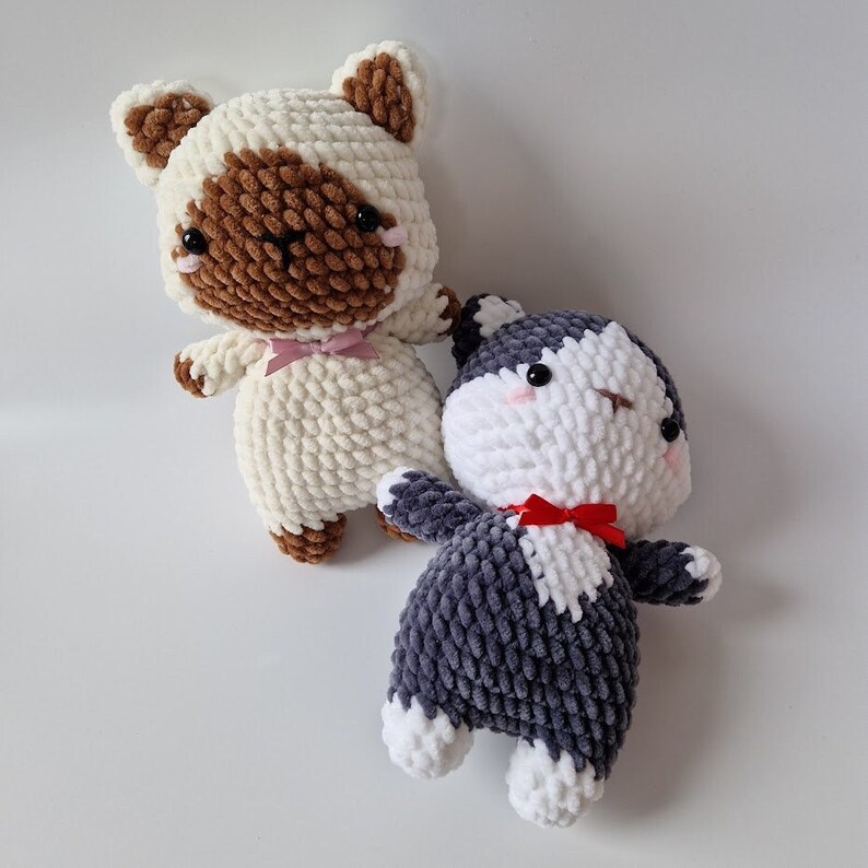 Entzückende gehäkelte Calico-Kätzchenkatze, handgemachter Amigurumi-Plüsch Bild 6