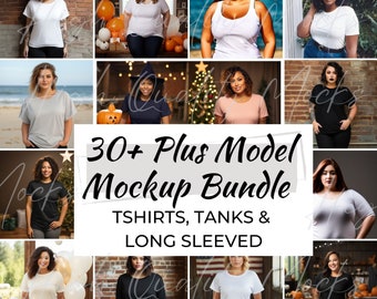 Plus Size Model Mockup Bundle, Plus Size Tshirt Mockup, Plus Sized Mockups, Full Figured Model Mockups, Female Plus Size Mockup Pack