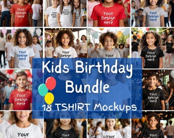 Birthday Kids Mockup Bundle, Youth Mockup, Birthday Mockup Kid, Cute Kid Mockup, Balloons Mockup, Kid Birthday Mockup, Youth Tshirt Mock