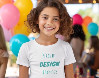 Birthday Mockup, BC3001Y Mockup, Bella Canvas 3001Y, Birthday Shirt Mockup, Summer Mockup, Kid Birthday Mockup, Youth Mockup, Youth BC Mock